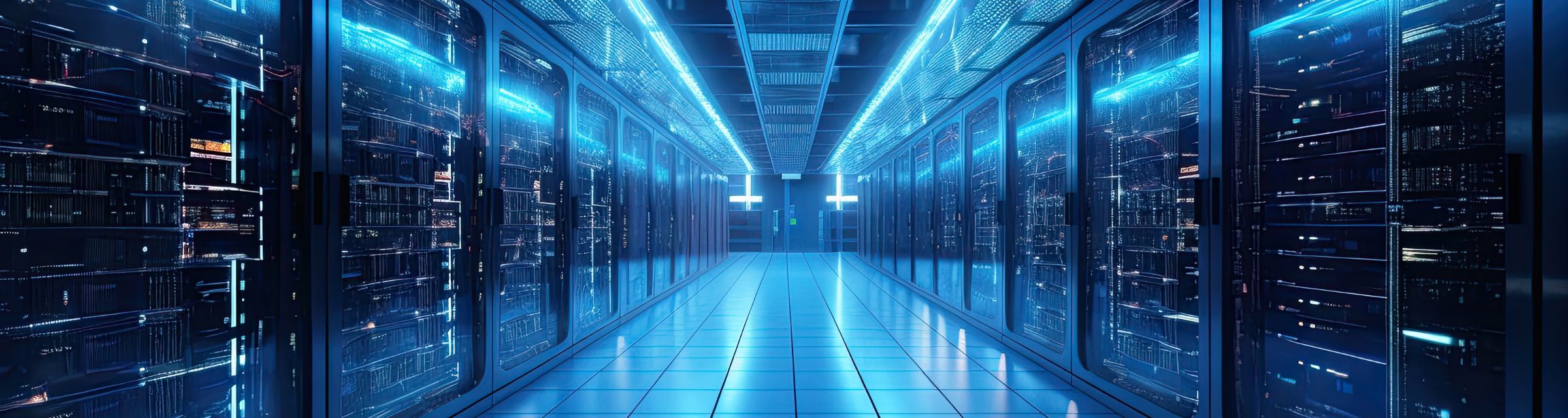 Racks of Servers in a Data Center